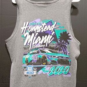 Nascar Womens Large Gray Homestead Miami Speedway Tank Top
